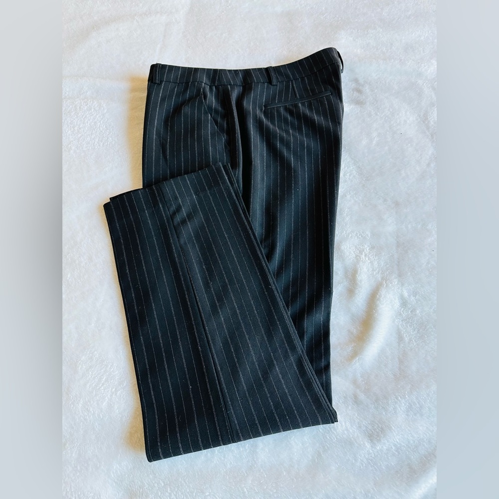 Theory Women Black Stripe Pants